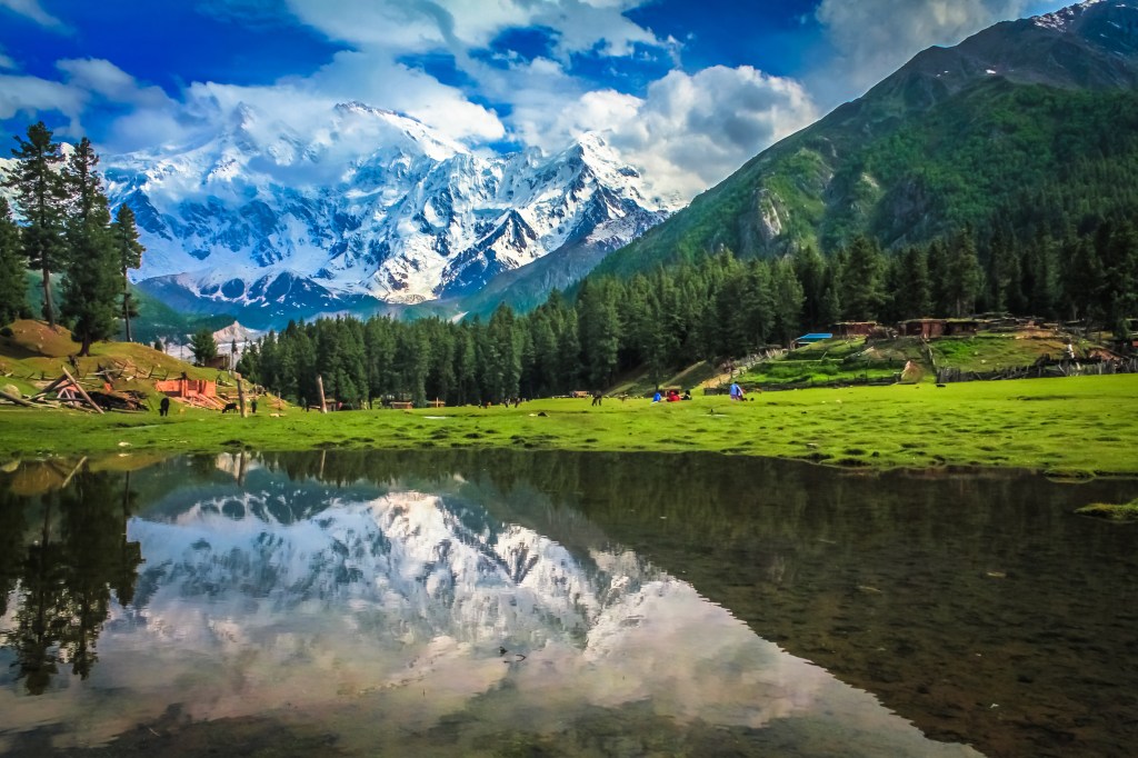 Nangaparbat Reflection in a near by Pond at Fairy Meadows
